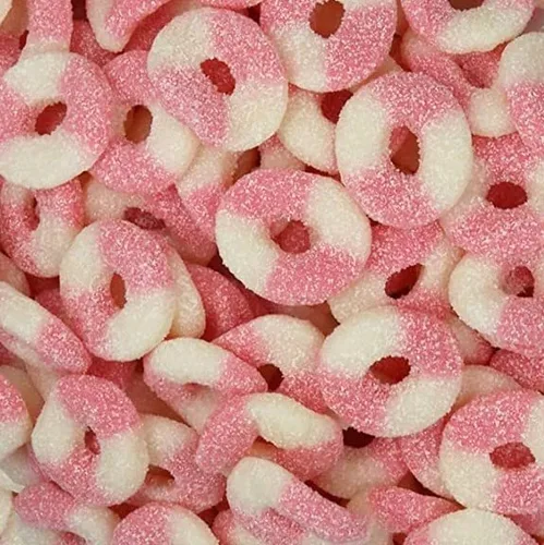 Miniatura 7 de SweetGlob Chamoy - Anillos de goma agria de durazno, dulces picantes y picantes estilo mexicano, golosinas dulces y ácidas, 1 libra