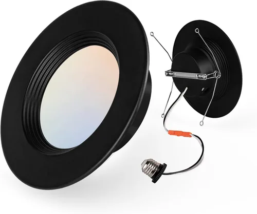 Miniatura 10 de Paquete de 12 luces LED de 4 pulgadas para lata, iluminación empotrada 5CCT de 4 pulgadas, a seleccionar, 2700K-6000K regulable, 9W 630LM luces
