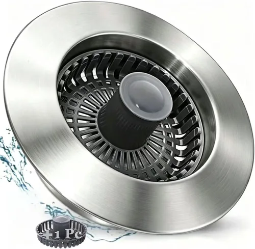 Miniatura 9 de BAOLSLS Tapón de fregadero de cocina 3 en 1, colador de drenaje emergente para fregadero de cocina, con un colador de cesta adicional, tapón