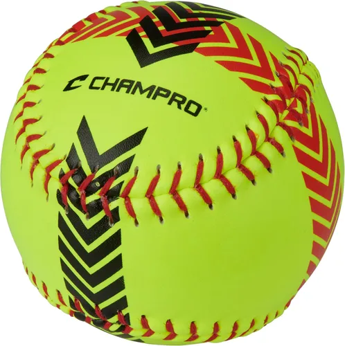 Miniatura 5 de Champro Juego de softbol de entrenamiento a rayas (amarillo óptico, 12 pulgadas)