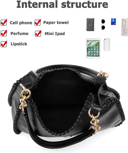 Miniatura 4 de Sweetovo Bolsas de mano para mujer, juego de bolsos vintage, de cuero vegano, bolsa mediana y bolso cruzado para viajes