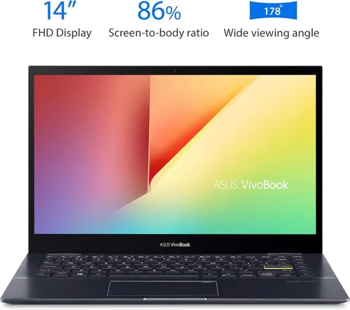 Miniatura 2 de ASUS VivoBook Flip 14 - Portátil 2 en 1 delgado y ligero, pantalla táctil FHD de 14 pulgadas, AMD Ryzen 5 5500U, 8 GB de RAM, SSD de 512 GB, lápiz