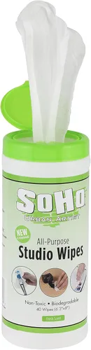 Miniatura 2 de SoHo Urban Artist Toallitas para múltiples superficies, 120 unidades, 3 recipientes, no tóxicas, biodegradables, para mantenerse frescas