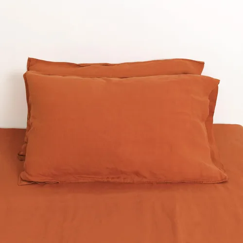 Miniatura 27 de Linen World - Juego de 2 fundas de almohada de lino, 20 x 30 pulgadas, tamaño estándar/Queen, fundas de almohada 100% lino natural francés, fundas