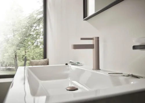 Miniatura 3 de hansgrohe Finoris 76010821 - Grifo moderno para lavabo de baño de 1 agujero en níquel cepillado cepillado níquel