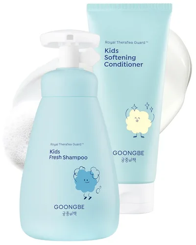 Miniatura 16 de GOONGBE Kids Fresh Champú – Limpieza profunda del cuero cabelludo graso para niños activos – Purificación micelar con extracto de moringa – Sin