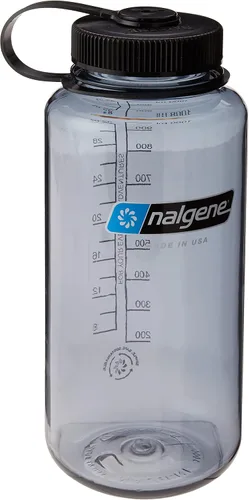 Miniatura 2 de Nalgene Sustain Tritan - Botella de agua sin BPA, 32 onzas, boca ancha, gris con tapa negra y botella de agua Sustain Tritan sin BPA fabricada