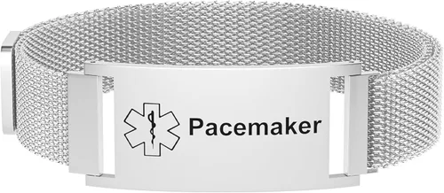 Miniatura 14 de Pulsera de alerta médica para mujeres y hombres, pulsera ajustable con identificación de alerta médica para epilepsia diabética D.N.R marcapasos