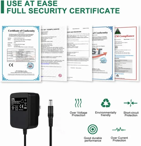 Miniatura 7 de Adaptador de CA listado UL para cable de alimentación Casio LK-270 CTK-515 CTK-710ES1A CTK-485