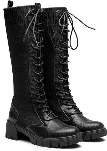 Miniatura 6 de Jeossy Botas altas hasta la rodilla para mujer 9603 Botas de tacón grueso con plataforma para mujer