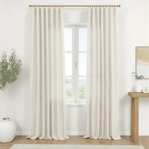 Miniatura 53 de KOUFALL Cortinas de lino azul marino de 84 pulgadas de largo, cortinas transparentes azul oscuro para sala de estar y dormitorio, medianoche