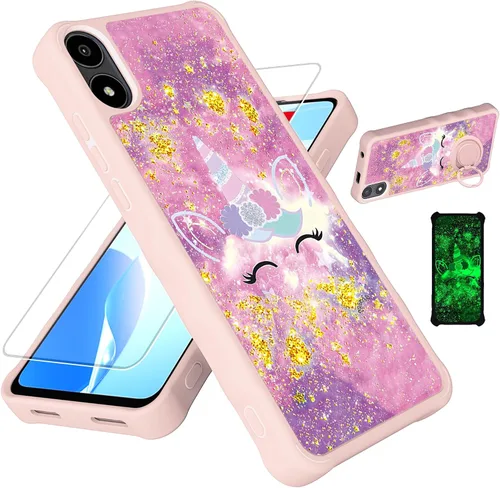 Miniatura 26 de jioeuinly JSF-DJS - Funda compatible con Nothing Phone 2a con protector de pantalla de vidrio templado, policarbonato duro + silicona suave, soporte