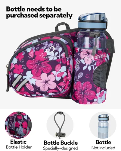 Miniatura 3 de Waterfly - Cangurera de senderismo con soporte para botella de agua para hombres y mujeres, para correr y pasear al perro, para iPhone 8 Plus, flor
