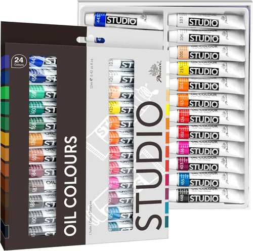 Miniatura 12 de AUREUO - Juego de pintura al óleo, tubos de 12 x 0.4 fl oz/0.4 onzas líquidas, pinturas a base de aceite no tóxicas para pintura en lienzo