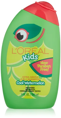 Miniatura 5 de L'Oreal Kids Champú extra suave 2 en 1, batido de fresa, 9 onzas líquidas