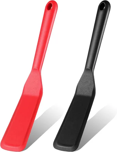 Miniatura 9 de Zopeal 2 Piezas Espátula para Crepes de Silicona Estrecha y Larga, Volteador Resistente al Calor para Cocinar, Espátula para Tortitas Antiadherente
