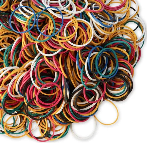 Miniatura 4 de AMUU Bandas de goma 800 unidades de 1.0 in 1 pulgada bandas de goma pequeñas 6 colores surtidos arco iris colorido bandas de goma para oficina