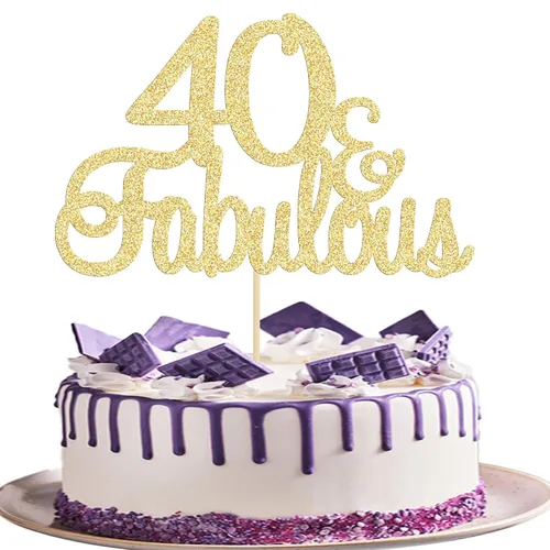 Miniatura 10 de Gyufise 1 decoración de 30 con purpurina dorada y fabulosos adornos para tartas de 30 años y fabulosos adornos para tartas de cumpleaños de 30 años