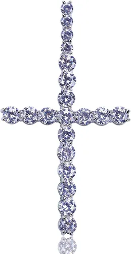 Miniatura 11 de JINAO Cadena de Cruz para Hombres Collar de Cruz de Oro Chapado en Oro de 14K Cadena de Cruz de Clavo Grande con Circonitas Cúbicas Colgante Joyería