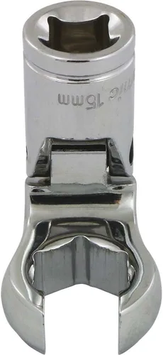 Miniatura 8 de Dynamic Tools D008760 3/8 "Drive Metric 0.394 in Flex Head con Crow Foot Flare Nut Socket, acabado cromado