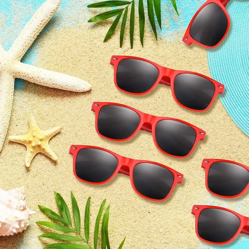 Miniatura 11 de ASTARON Paquete de 12 lentes de sol de fiesta de neón a granel para playa, boda, fiesta, piscina, suministros de fiesta