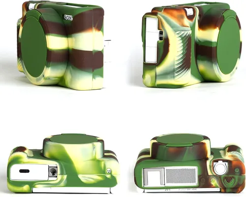 Miniatura 5 de Carcasa de silicona segura profesional para cámara Sony ZV-1 ZV1 ZV 1 Vlogger digital (camuflaje)