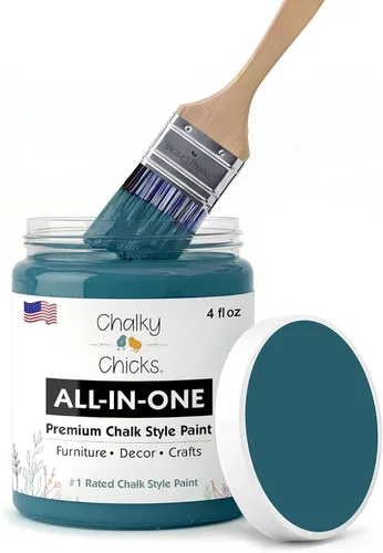 Miniatura 89 de Chalky Chicks - Pintura mate a la tiza, no requiere lijado, 4 onzas líquidas, color gris oscuro (Gun Metal Gray), para muebles, pintura sin Gris