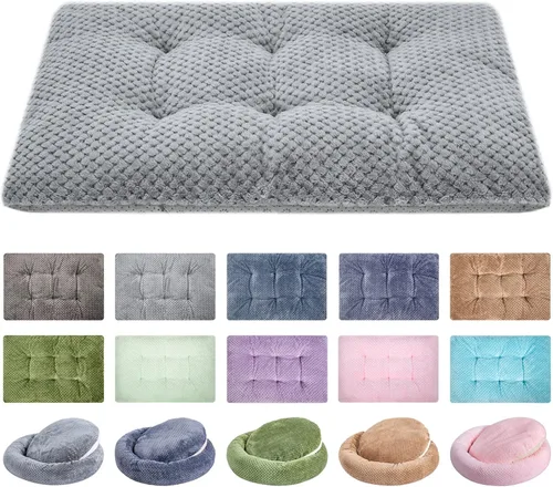 WONDER MIRACLE Fuzzy Deluxe Camas para Mascotas, Camas Súper Afelpadas para Perros o Gatos Ideales para Jaulas de Perros, Aptas para Lavar a Máquina