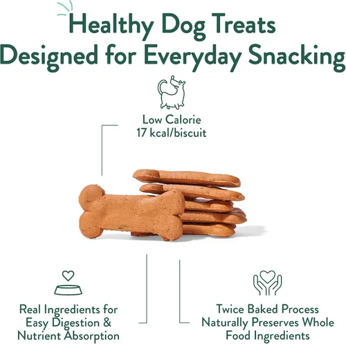 Miniatura 5 de Portland Pet Food Company Golosinas para Perros de Manzana y Menta Galletas Saludables para Perros Pequeños, Medianos y Grandes - Sin Granos, Grado
