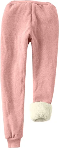 Miniatura 3 de Womens Fleece Lined Pants Winter Warm Plush Trousers Cute Graphic Sweatpants Casual Drawstring Bottom Lounge Pants