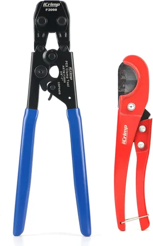 Miniatura 8 de iCrimp Herramienta de cincha PEX para abrazadera de acero inoxidable, sujeción vertical y paralela de 3/8 pulgadas a 1 pulgada -CRP650