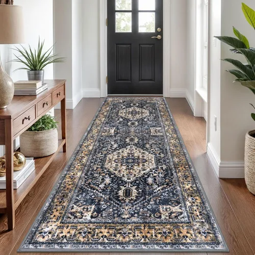 Miniatura 180 de KOZYFLY Alfombra Pequeña de Área 2x3 Pies Alfombras para Entrada Lavable Boho Alfombra de Entrada Antideslizante Tapete de Puerta Interior Entrada