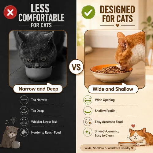 Miniatura 4 de Juego de cuencos coloridos de cerámica para gatos, paquete de 6 platos para gatos aptos para bigotes para alimentos y agua, platos de 5.7 pulgadas