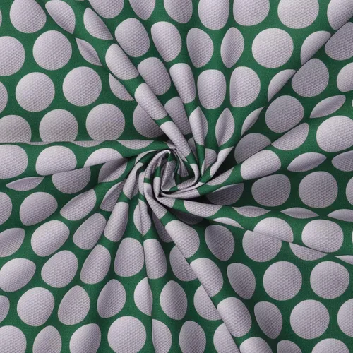 Miniatura 2 de Mook Fabrics Pelotas de golf de algodón, corte blanco/verde por yarda