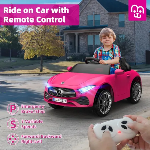 Miniatura 3 de MINIATURE MOTORS - Auto eléctrico con licencia de 12 V con control remoto para niños, automóvil de paseo con Bluetooth, reproductor de música USB