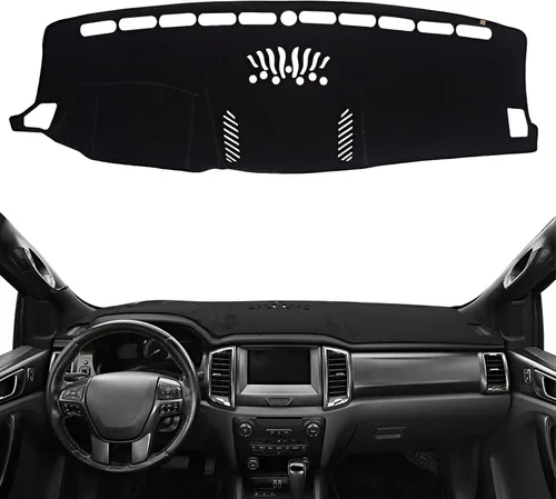 Miniatura 25 de Cubierta de Salpicadero Alfombrilla de Tablero Compatible con Ford F-150 2014-2009 (Sin Modelos HUD), Alfombrilla Antirreflejos para Salpicadero