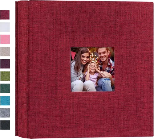 Miniatura 31 de Mublalbum Álbum de Fotos Pequeño 4x6 200 Fotos Cubierta de Lino Libro de Imágenes con Bolsillos Horizontales para Boda Familia Aniversario y Bebé