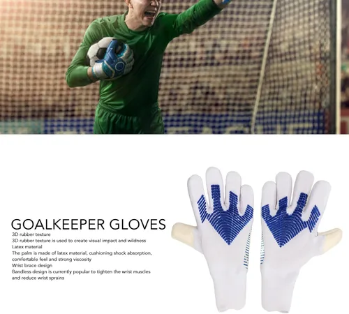 Miniatura 2 de Football Goalkeeper Gloves with Strong Palm Grip, Non Slip Latex and Nylon Soccer Goalie Glove, Breathable Design with Finger Protection for Men and