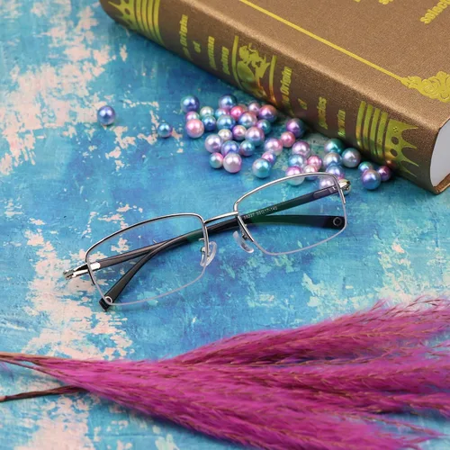 Miniatura 4 de LifeArt Lentes de lectura sin montura de aleación, lentes de bloqueo de luz azul, antifatiga ocular, anteojos para juegos de computadora, gafas