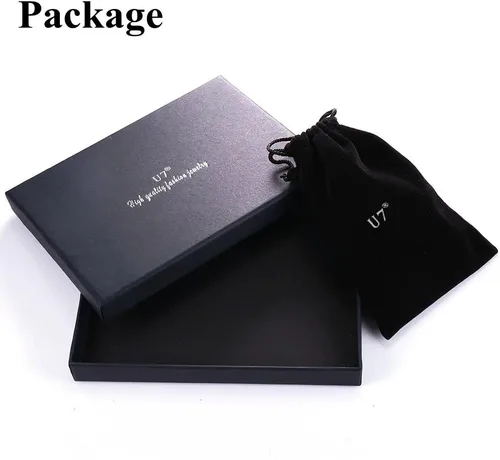 Miniatura 7 de U7 Punk Necklaces Stainless Steel 18K Gold Plated Large Hip Hop DaggerKnifeSwordSteampunk GearLarge Razor Blade Pendant Necklace for Men Women
