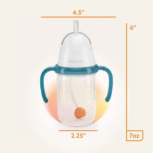 Miniatura 6 de Taza de Pajita NumNum para Bebé, Taza de Pajita con Peso, Tazas Sippy a Prueba de Derrames con Pajita para 6-12 Meses, Tazas para Beber para Niños