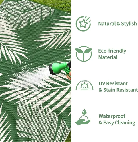 Miniatura 6 de GENIMO - Tapete reversible e impermeable para exteriores, en oferta, de paja de plástico, para áreas grandes, campamentos, RV, pícnics, terrazas
