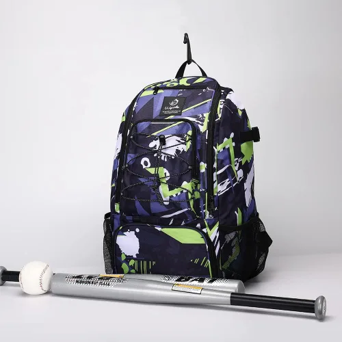 Miniatura 4 de Bolsa para bate de béisbol y sóftbol para jóvenes Adultos, mochila de equipo de béisbol con compartimento para zapatos, gancho para cerca