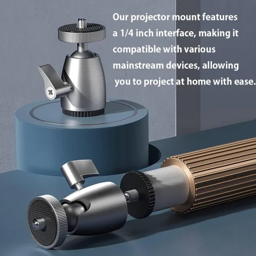 Miniatura 4 de HVAYING Pico - Soporte para proyector con base de metal estable, extensión flexible y ajuste de ángulo, gestión de cables, interfaz de 1/4