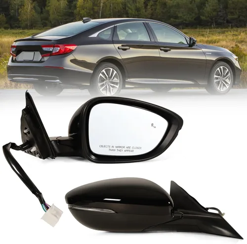 Miniatura 13 de Espejo de puerta lateral izquierdo para Honda Accord LX, Sport 2018-2022 丨 Eléctrico 丨 Sin calefacción, sin señal de giro, compatible con pintura