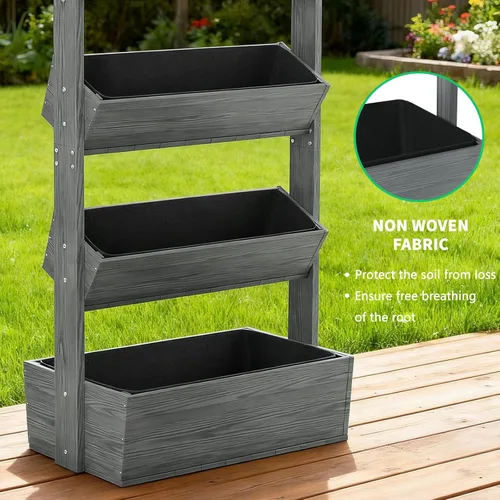 Miniatura 5 de DoCred Vertical Raised Garden Bed, 5 Tier Garden Planters Freestanding Wood Plant Stand Flower Rack Wooden Planter Box for Plants Herbs Flowers