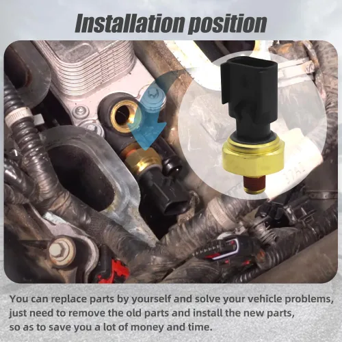 Miniatura 6 de Reemplazo 5149062AA Sensor de presión de aceite del motor Interruptor emisor compatible con Dodge Challenger Ram 1500 2500 3500 4500 5500 Compatible