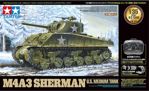 Miniatura 4 de TAMIYA 1/35 RC US tanque medio M4A3 Sherman w/Unidad de control TAM48217 otro tanque eléctrico/motocicleta/etc