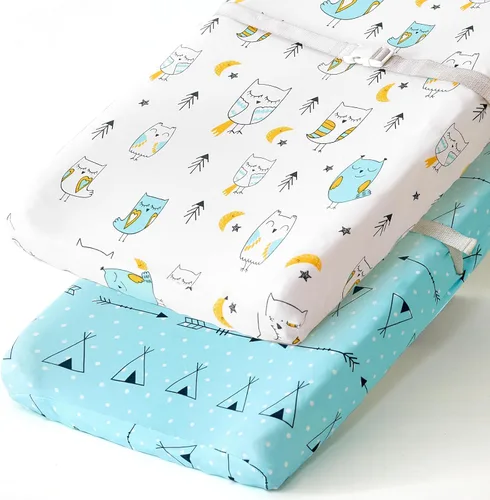 Miniatura 8 de Pack n Play Sheets, BROLEX 2 Pack Mini Crib Sheets,Stretchy Portable Fitted Playard Sheet Set, Convertible Playard Mattress Cover,Ultra Soft