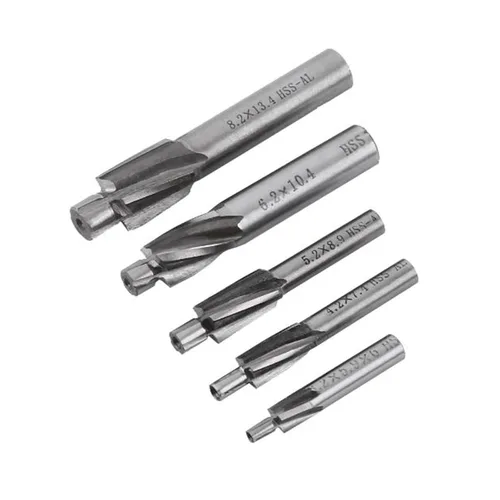 Miniatura 9 de Broca de avellanado, 5 piezas M3-M8 Avellanador Fresa de Extremo Cortador de Ranura Brocas Herramienta 4 Flautas HSS-AL Fresa de Acero de Alta